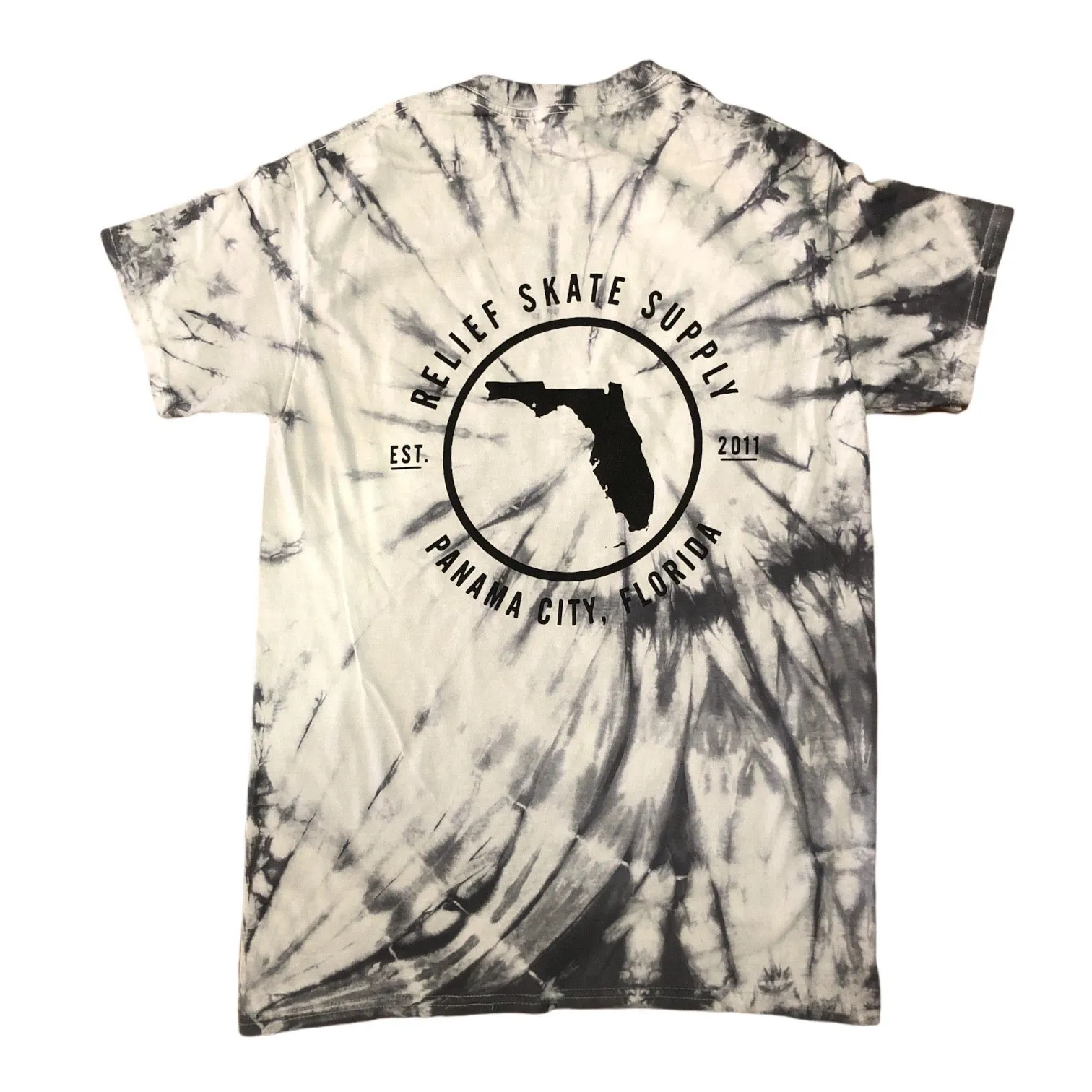 RELIEF FLORIDA PINWHEEL TIE DYE TEE GRAY