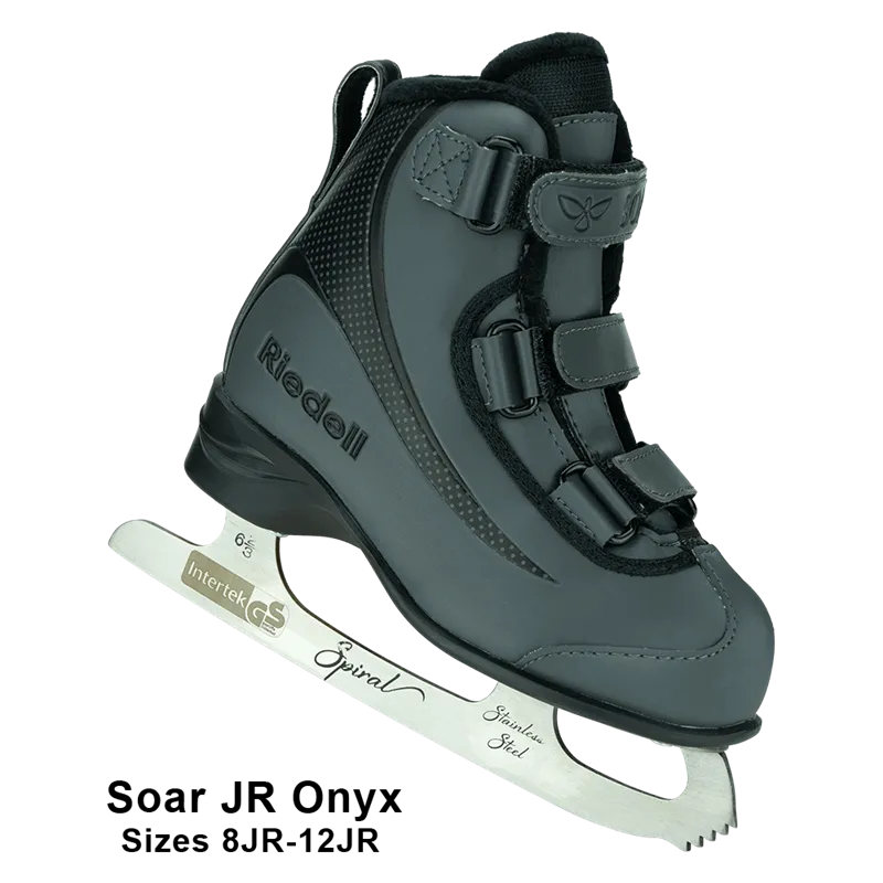 Riedell Soar Figure Skates with Blades - Onyx