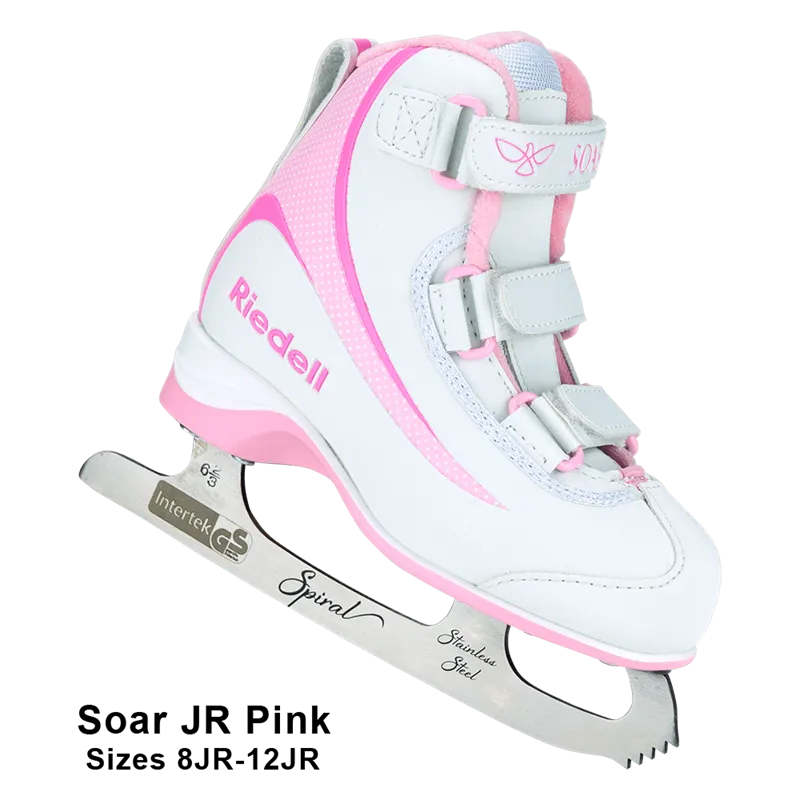 Riedell Soar Figure Skates with Blades - Pink