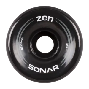 Riedell Sonar Zen 85a 62mm (Set of 4) Black Roller Skate Wheels