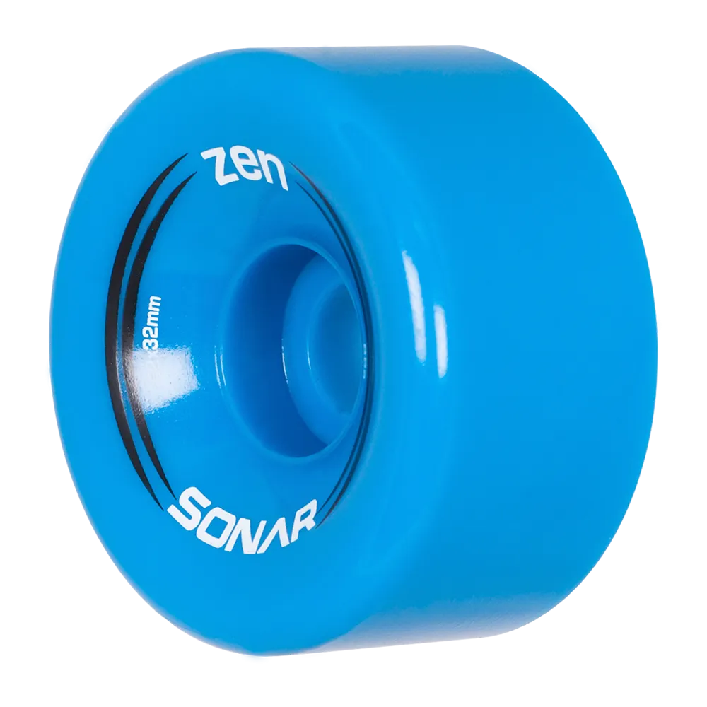 Riedell Sonar Zen 85a 62mm (Set of 4) Blue Roller Skate Wheels