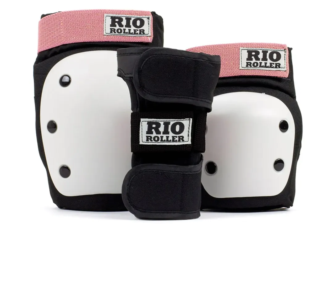 Rio Roller Triple Pad Set - Black/Rose