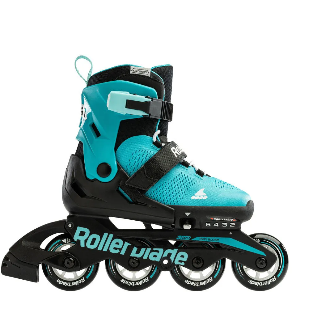 Rollerblade Microblade - Aqua/Black - Adjustable Size Junior Skates - Size 11-1 only Sale