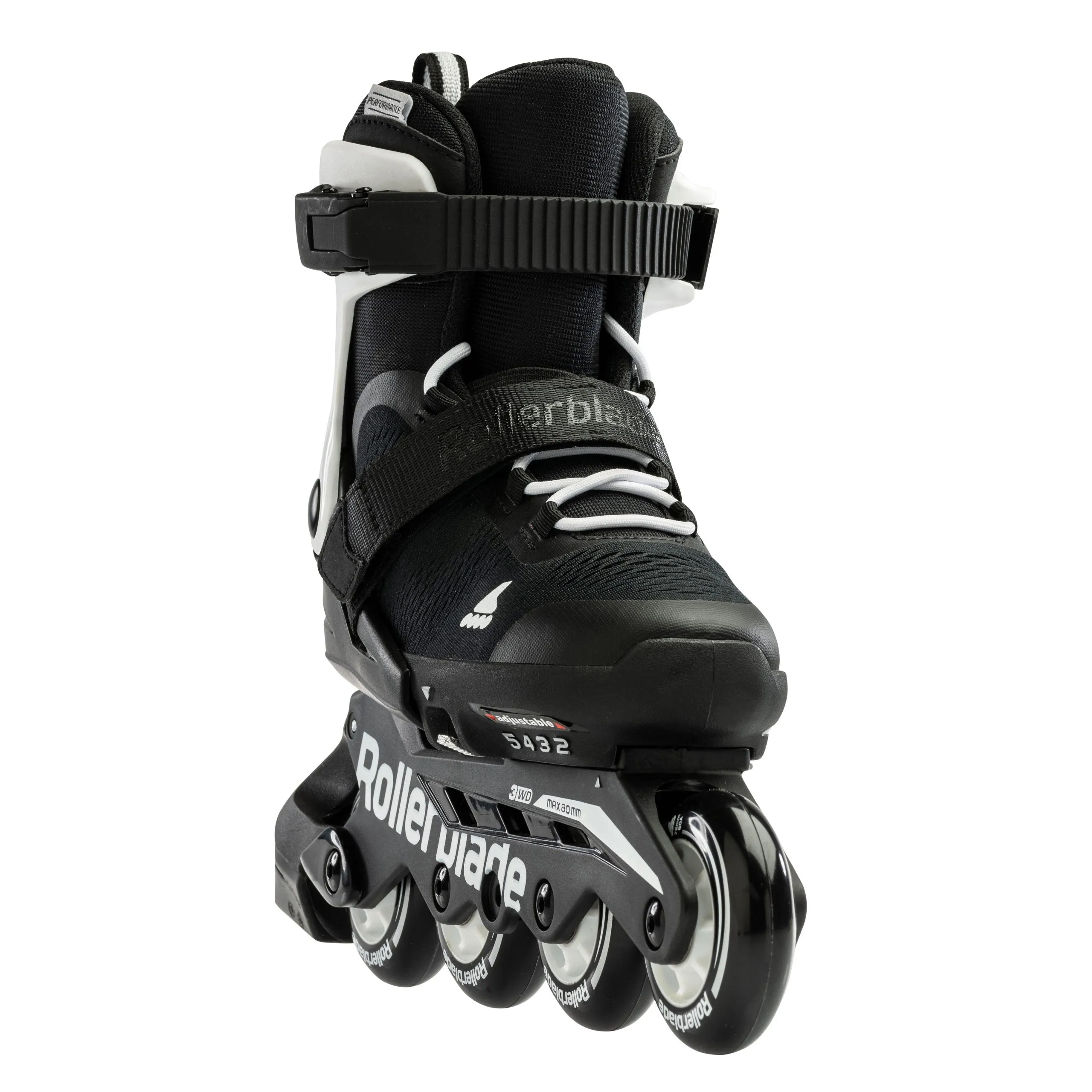 Rollerblade Microblade - Black/White - Adjustable Size Skates