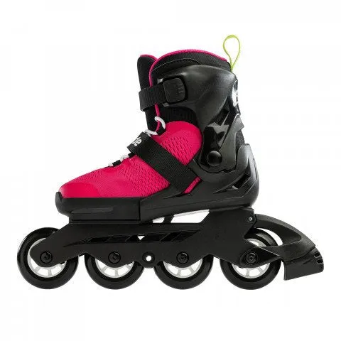 Rollerblade Microblade - Pink/Light Green - Adjustable Size Junior Skates - Size 2-5 Only - Sale