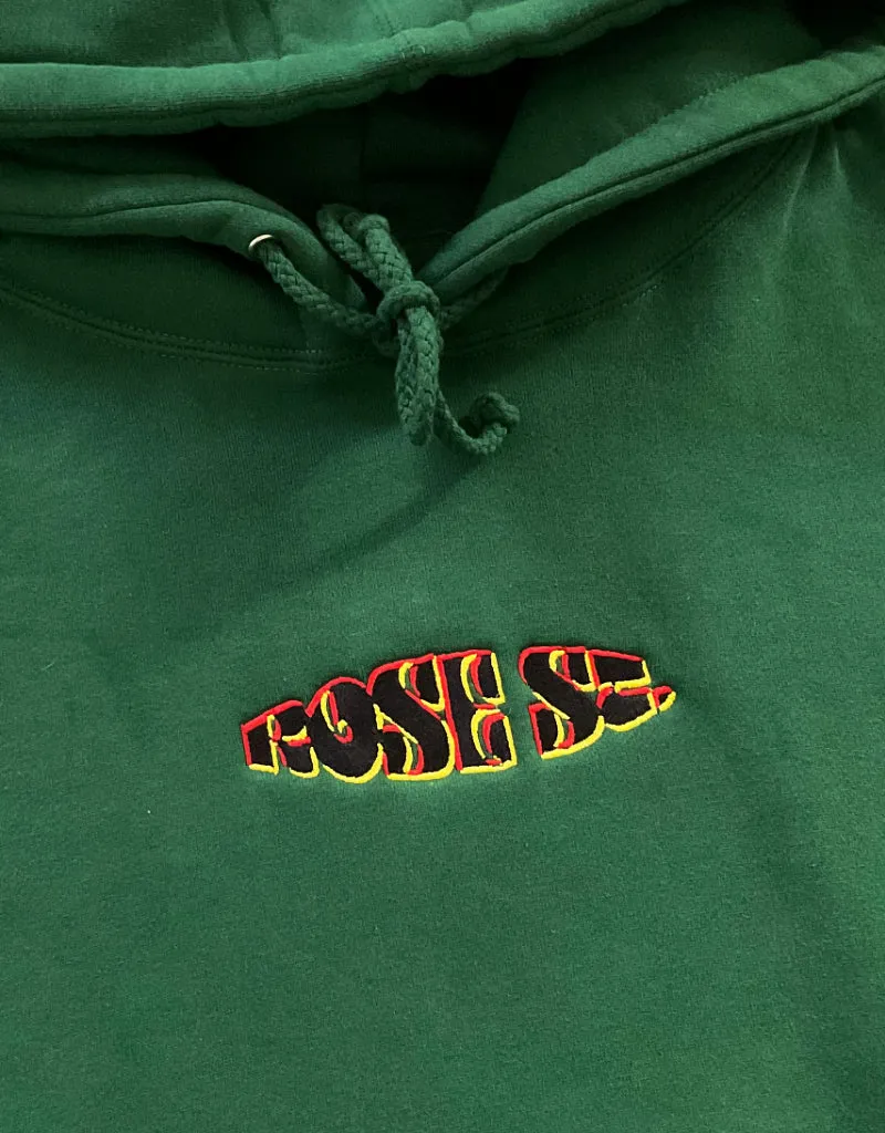 Rose Street Emb Robust Logo Hoodie Dark Green