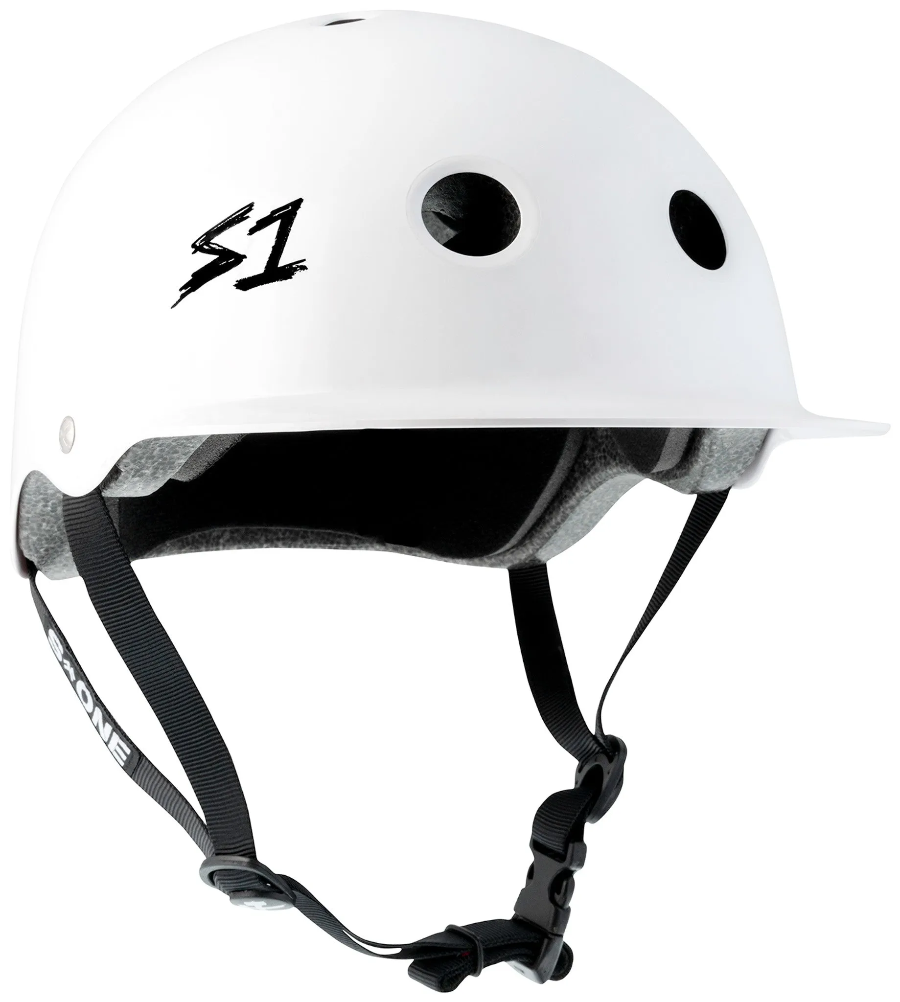 S1 Lifer Brim Helmet - White Gloss