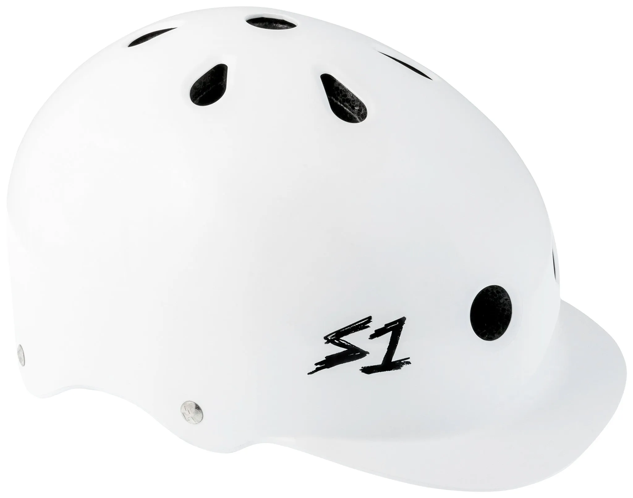 S1 Lifer Brim Helmet - White Gloss