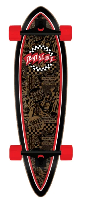 Santa Cruz 9.20" Banner Check Route Pintail Longboard