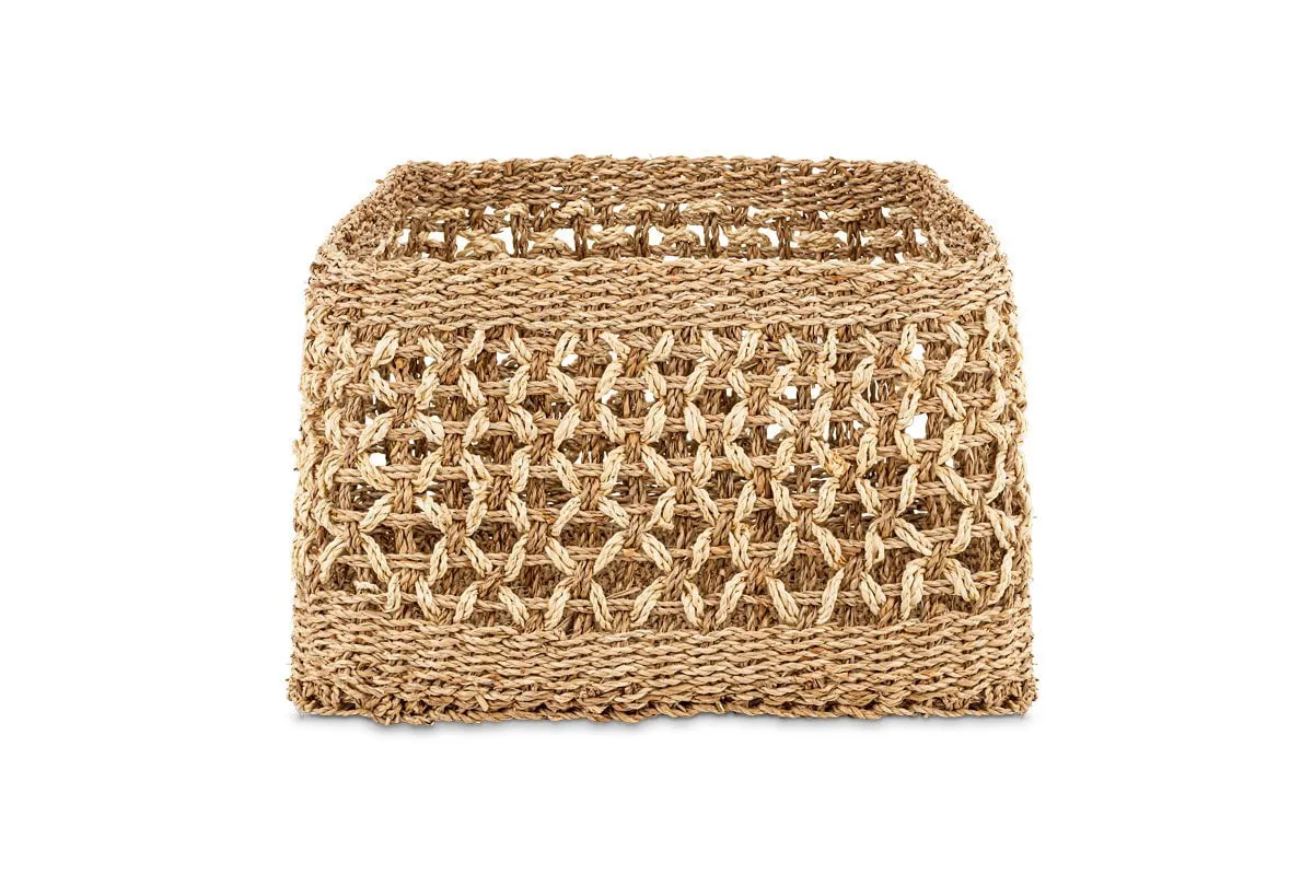 Shimla Square Seagrass And Palm Leaf Basket