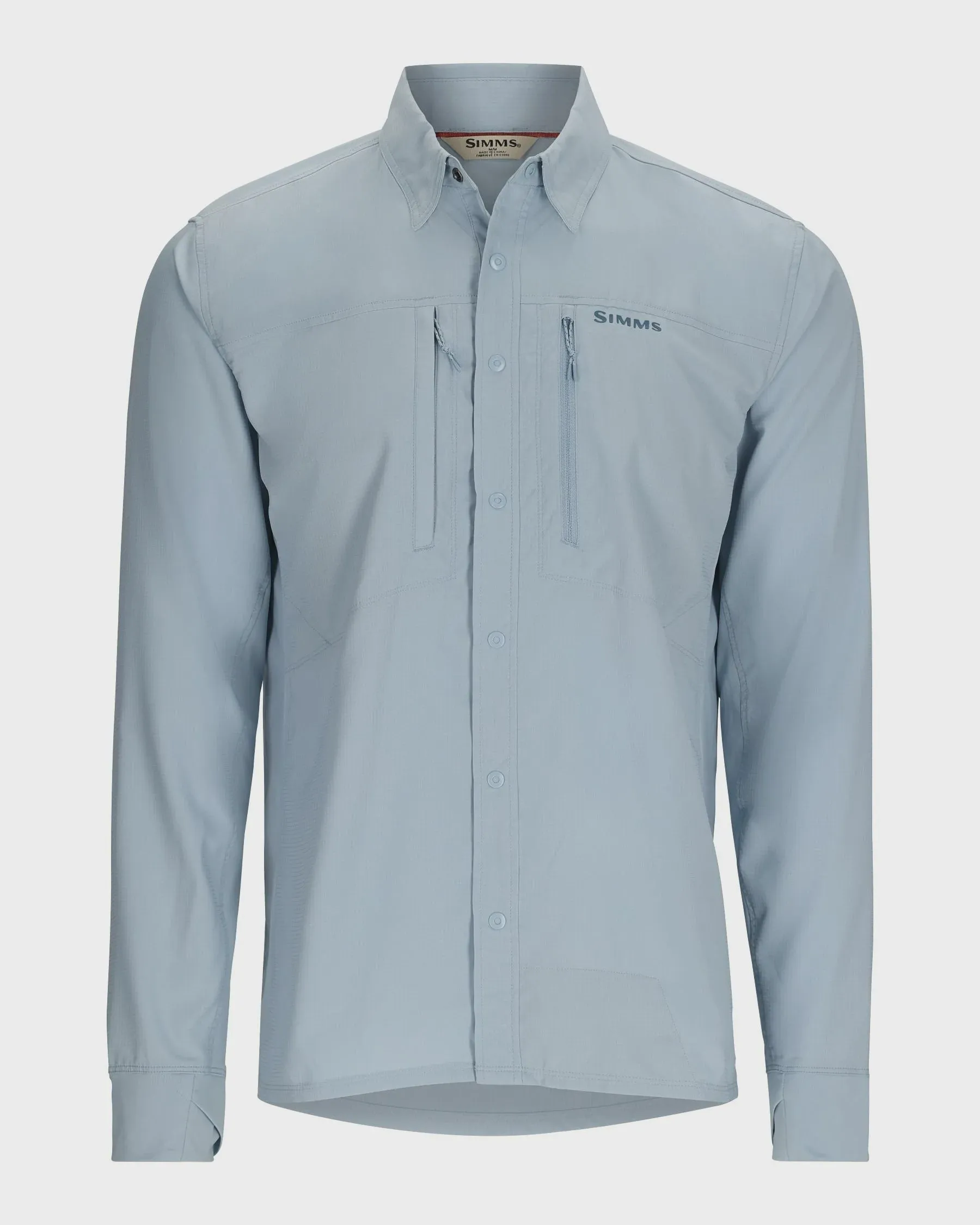 Simms Mens Intruder BiComp LS Shirt / Steel Blue