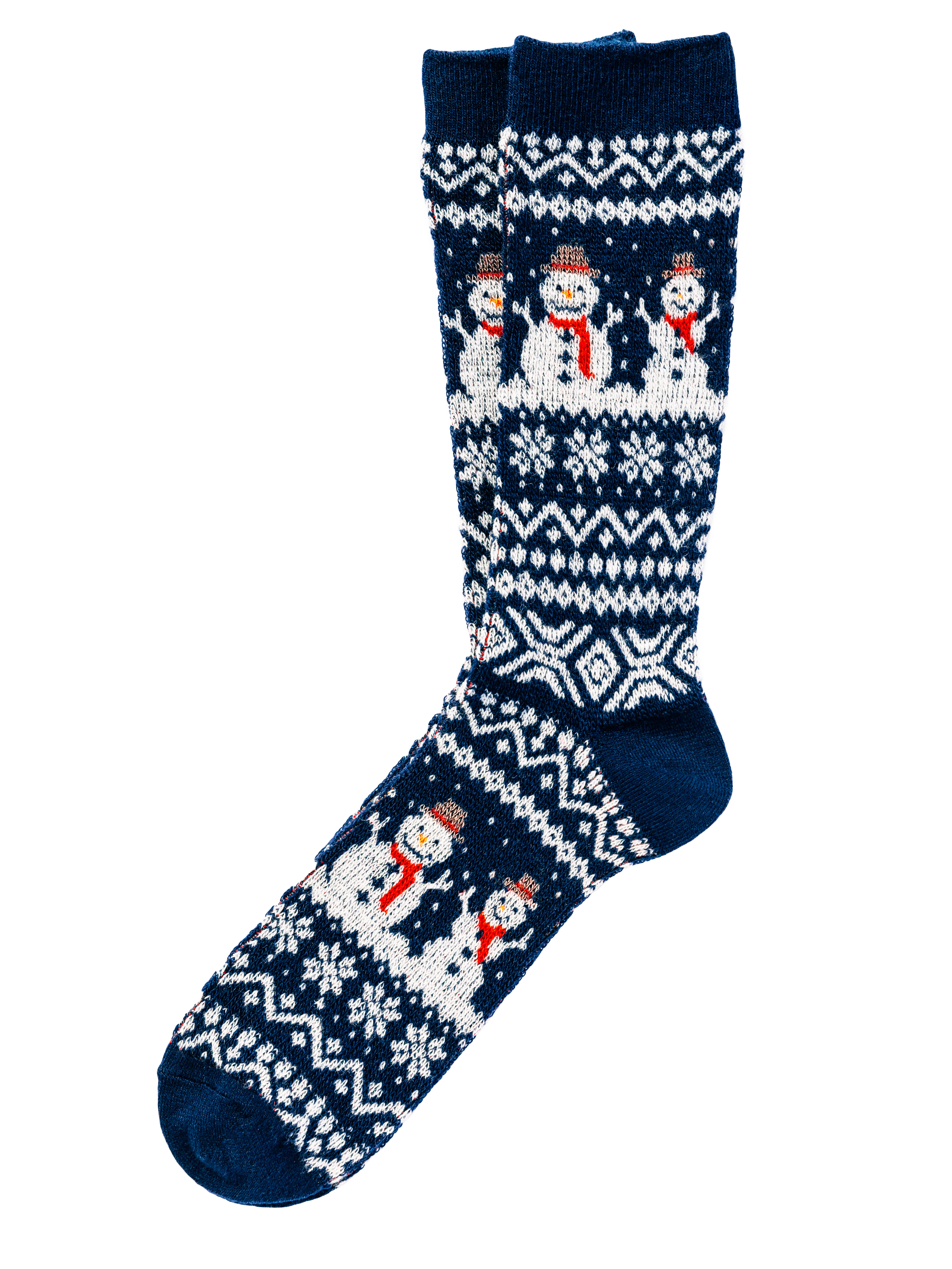 Snowman Fair Isle Socks