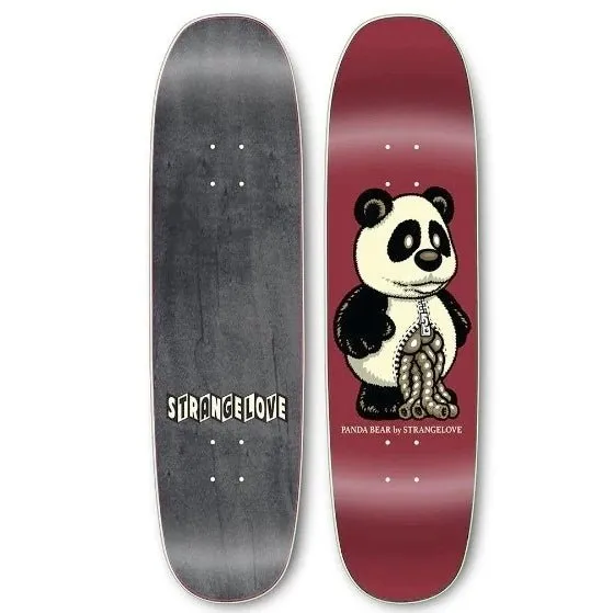 SrangeLove 8.62" Glow In The Dark Panda Shaped (HAND SCREENED) Skateboard Deck