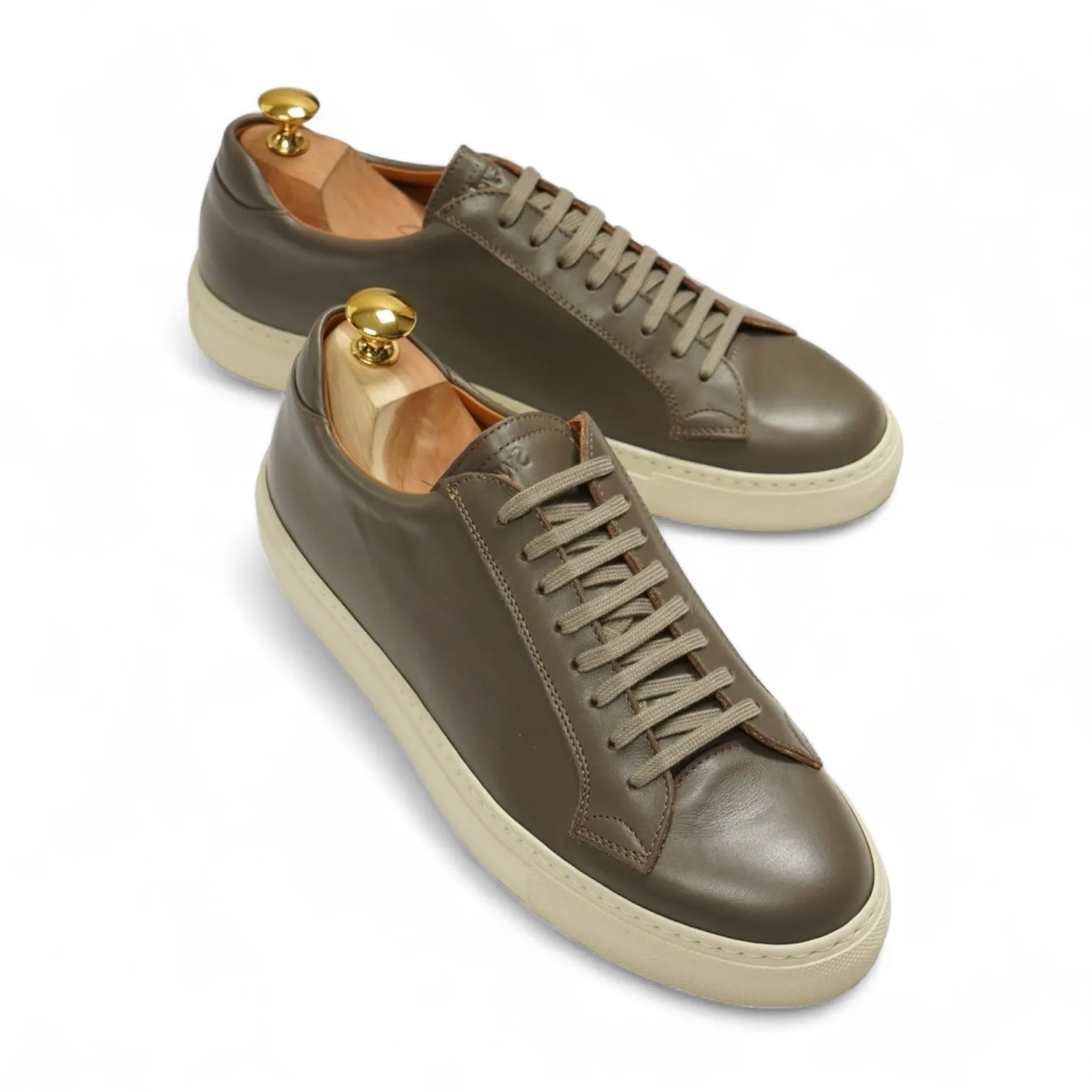 Sweyd - Dark Taupe Leather Sneakers 42