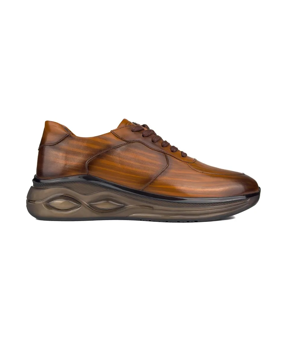 T-Avenis Tan Genuine Leather Men's Sports (Sneaker) Shoes