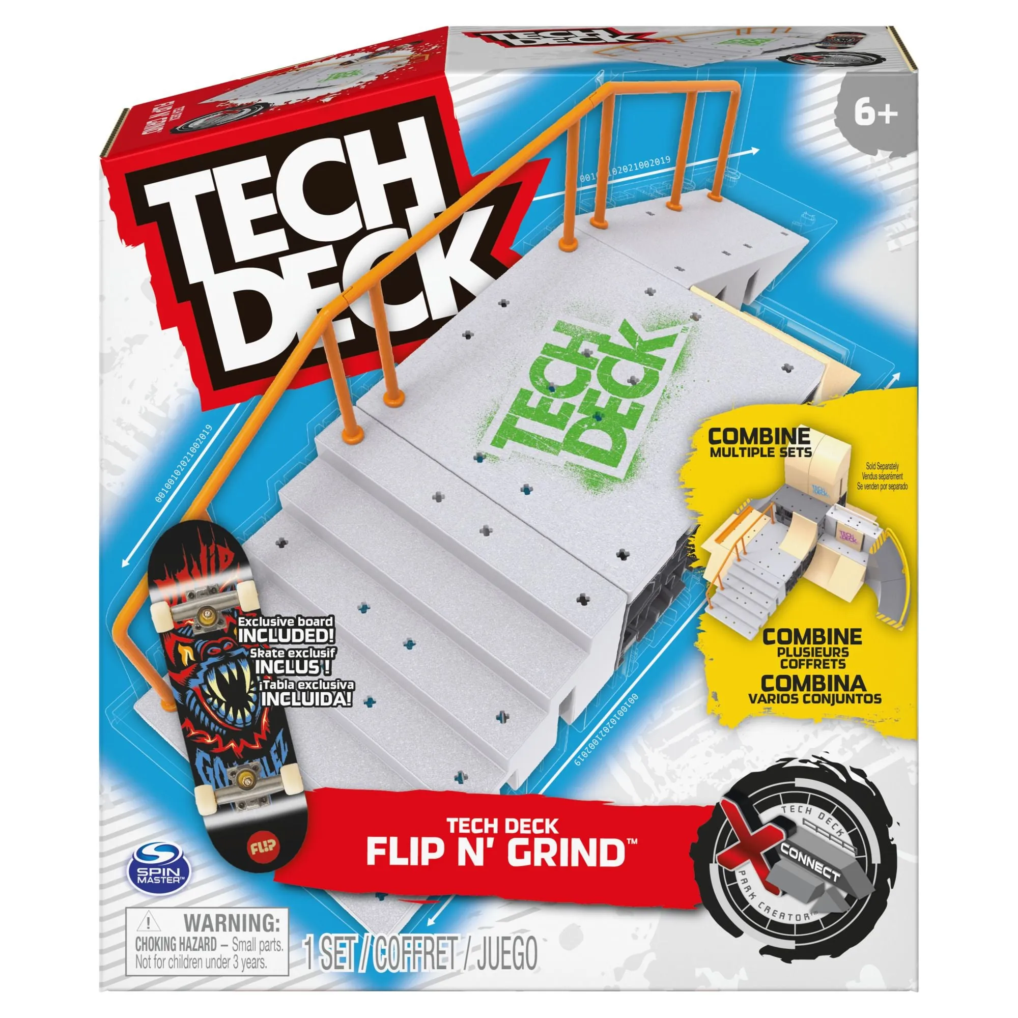 Tech Deck Ramp X-Connect Park Creator Flip N' Grind