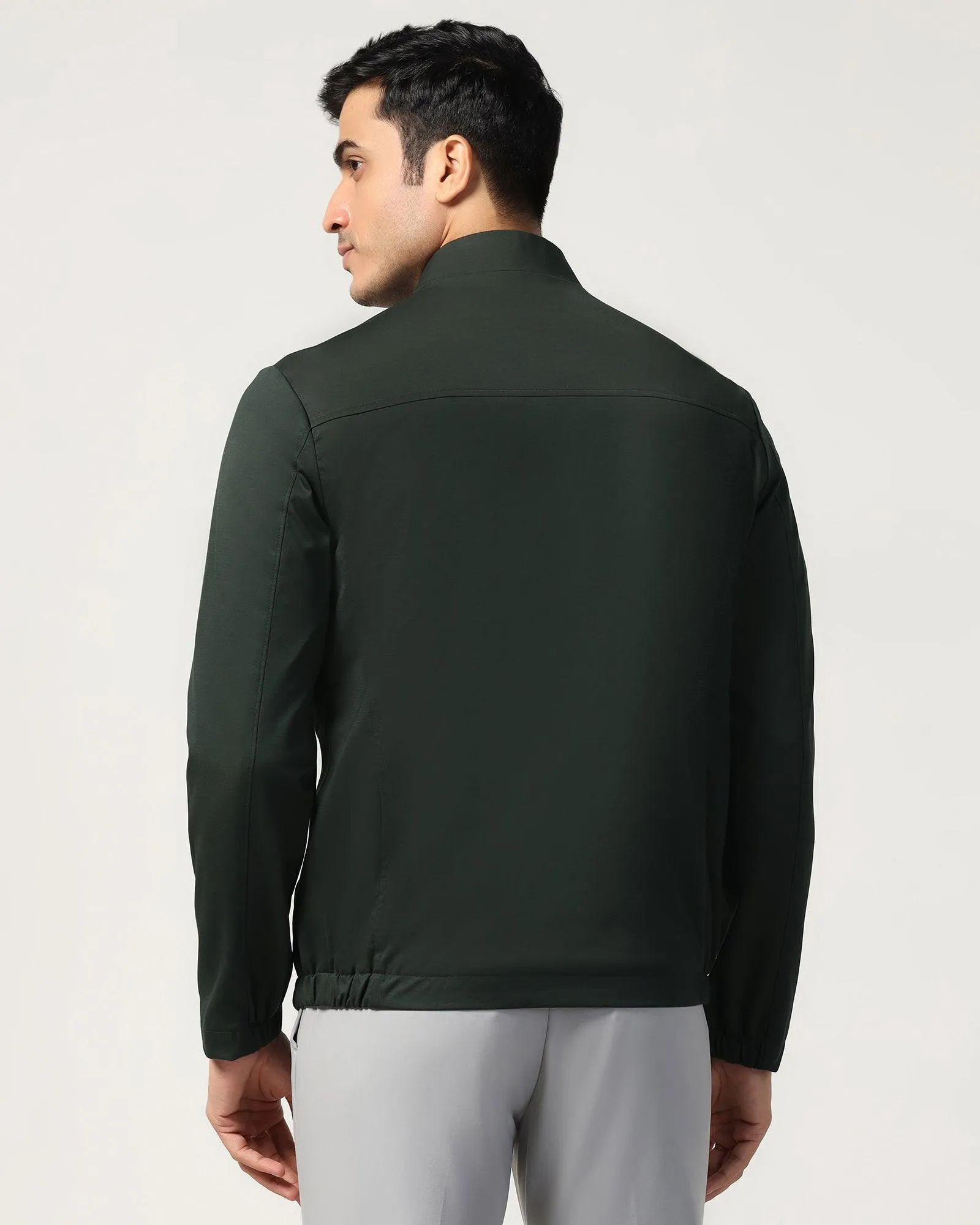 TechPro Green Solid Zipper Jacket - Ioniq