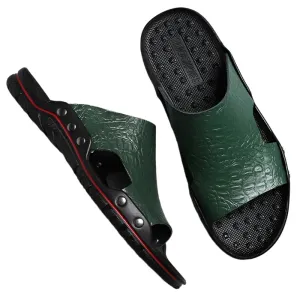 TEEK - Mens Leather Outdoor Slides