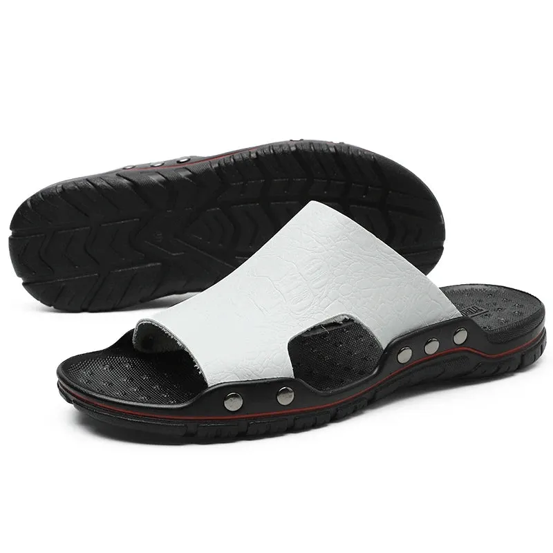 TEEK - Mens Leather Outdoor Slides