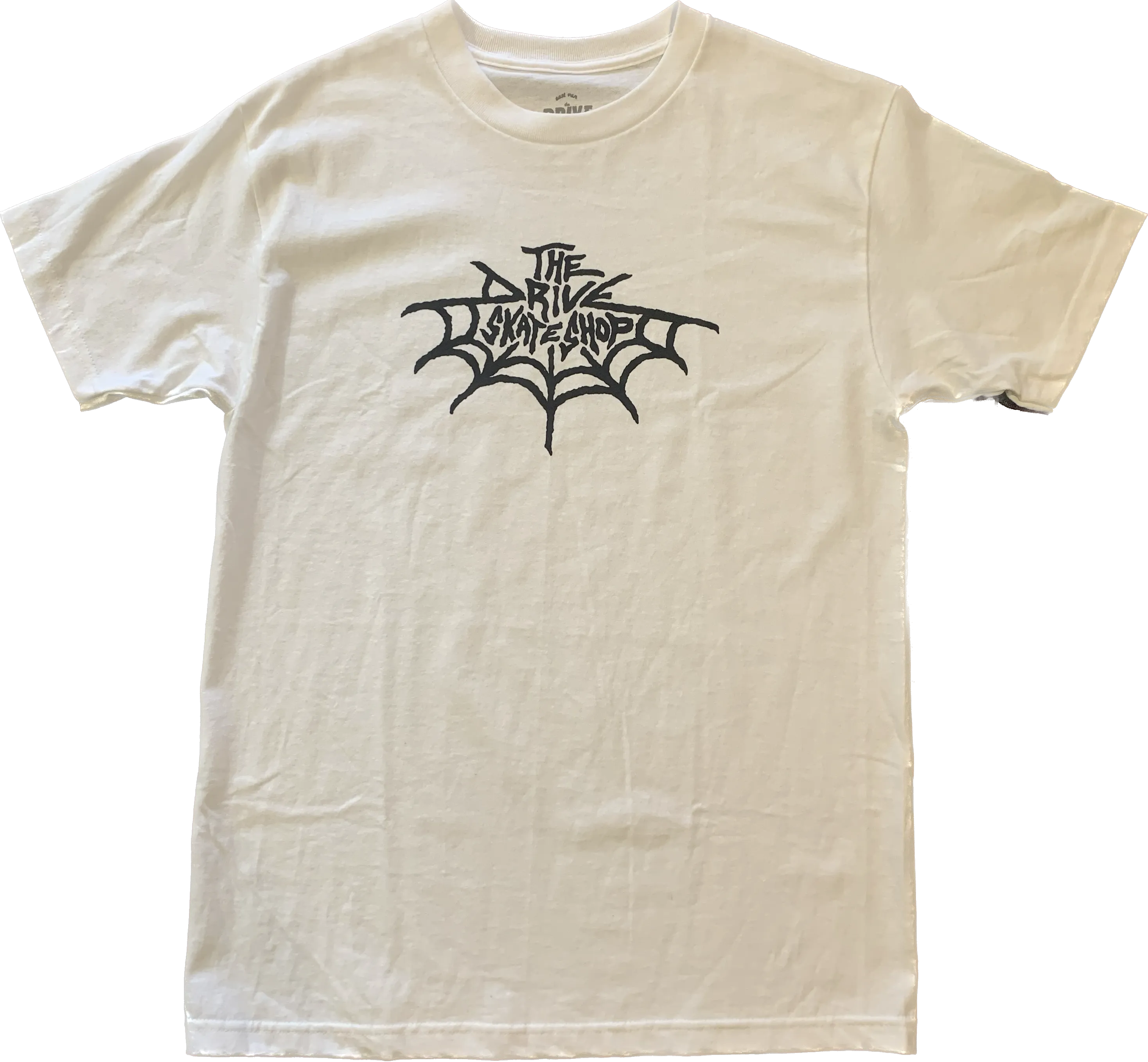 THE DRIVE SKATE SHOP WEB T-SHIRT WHITE/BLACK