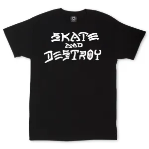 THRASHER SKATE & DESTROY TEE BLACK