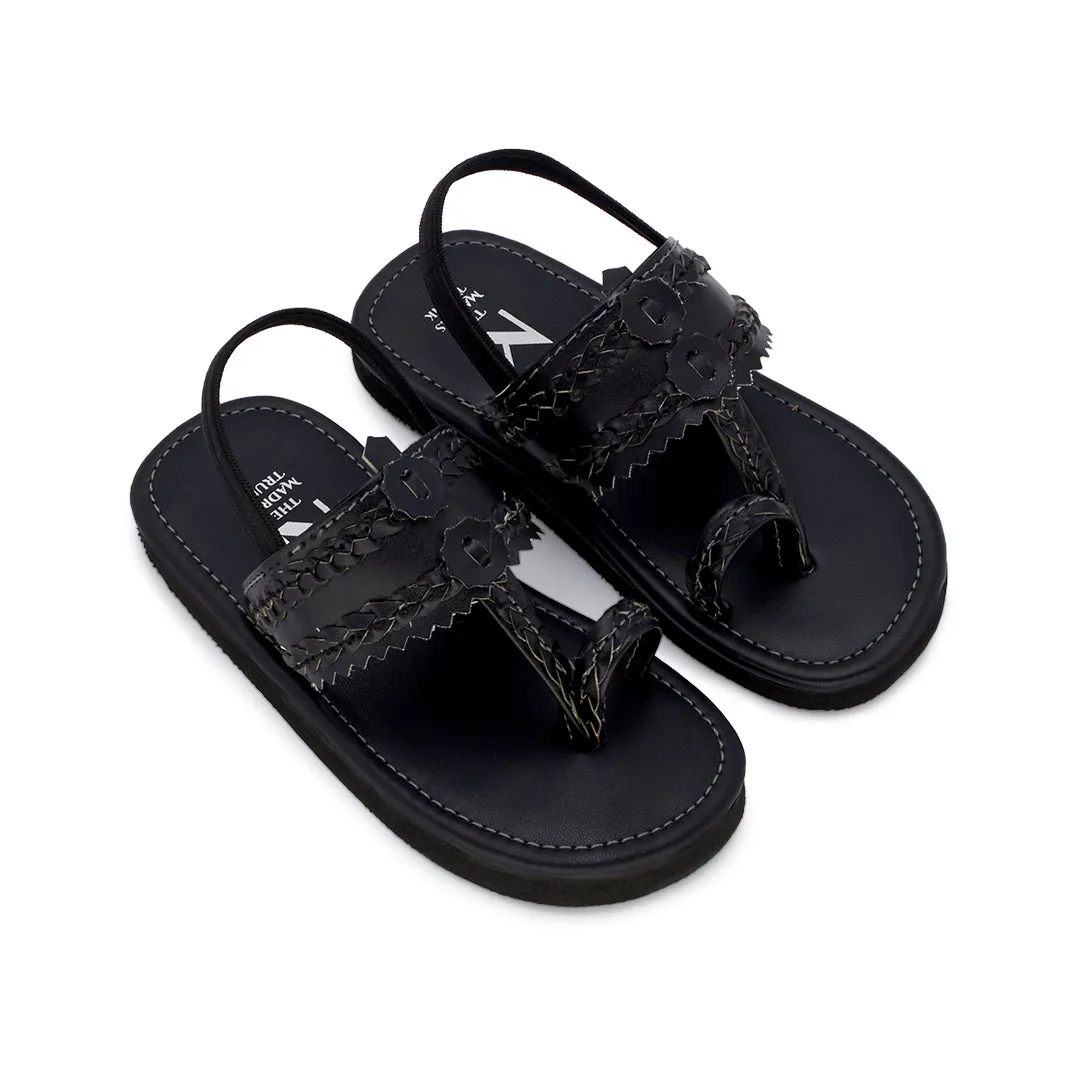 Toddler Kolhapuris - Popsicle Black