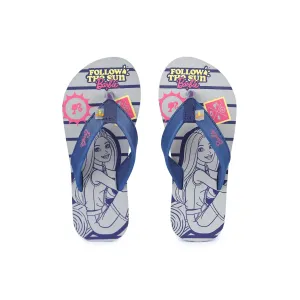 toothless Barbie Kids Girls Grey/Navy Flip-Flops(BBPGFF4323-9-10Y)