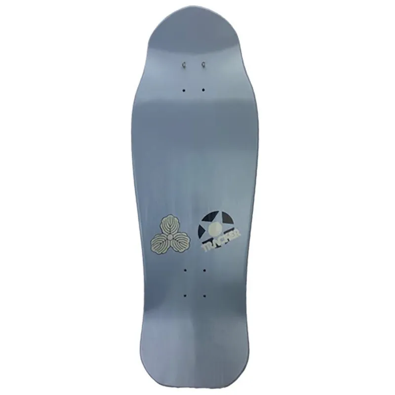 Tracker 10 3/8" x 30.5" Grey Dip Lester Kasai Oak Leaf Modern Concave Skateboard Deck