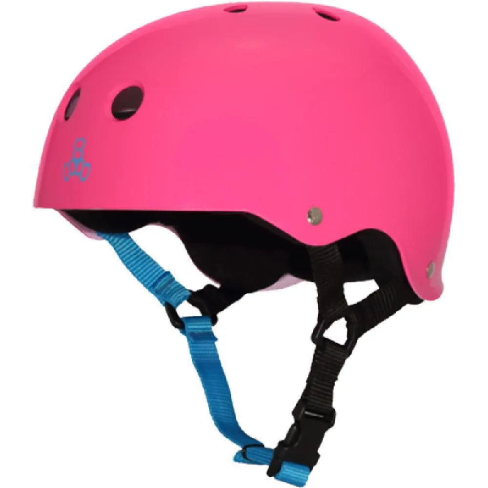 Triple 8 Sweatsaver Helmet Neon Gloss Fuscha Skate Helmet