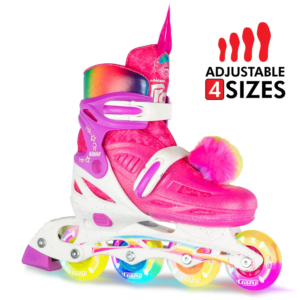 TROLLS Poppy - Size Adjustable Inline Skates