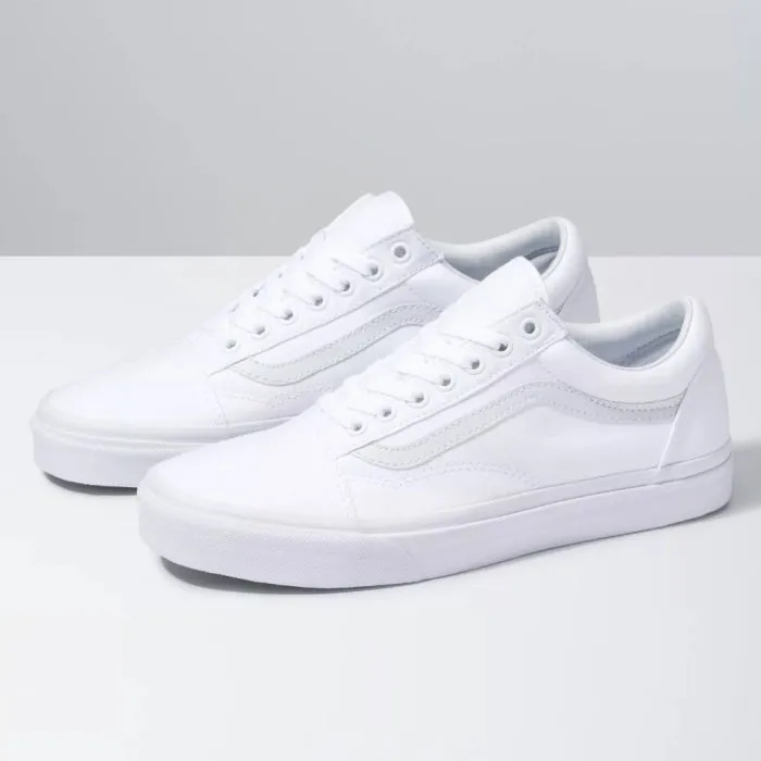 Vans Old Skool White Mens Womens Clearance