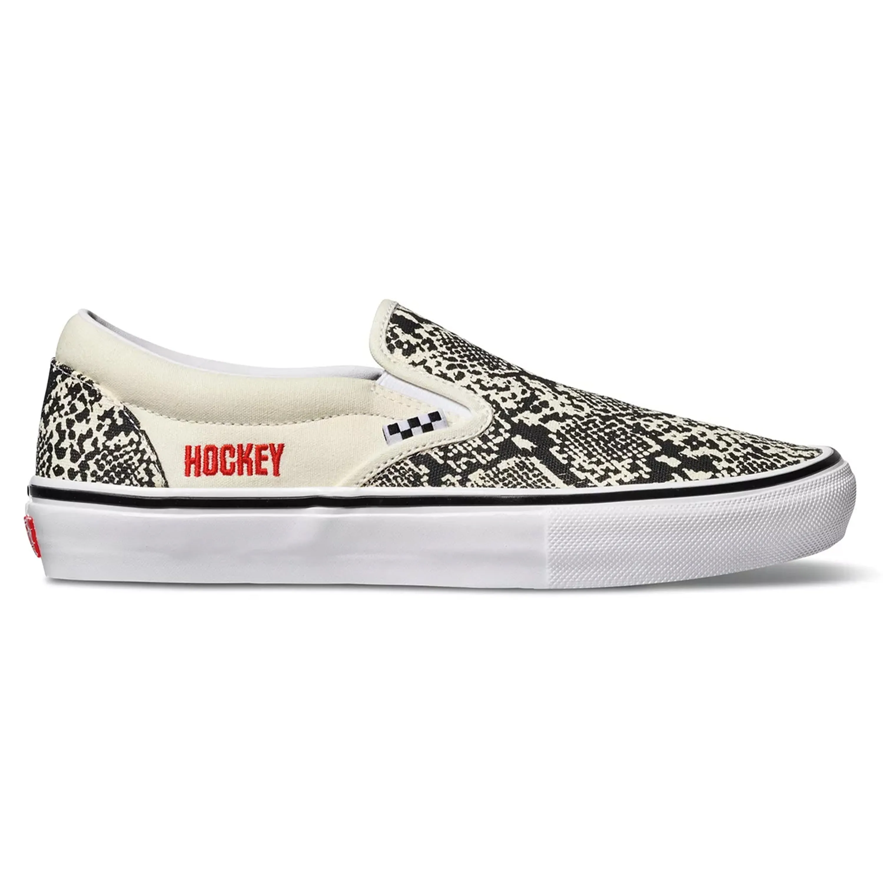 VANS X HOCKEY SKATE SLIP ON WHITE / BLACK SNAKE SKIN