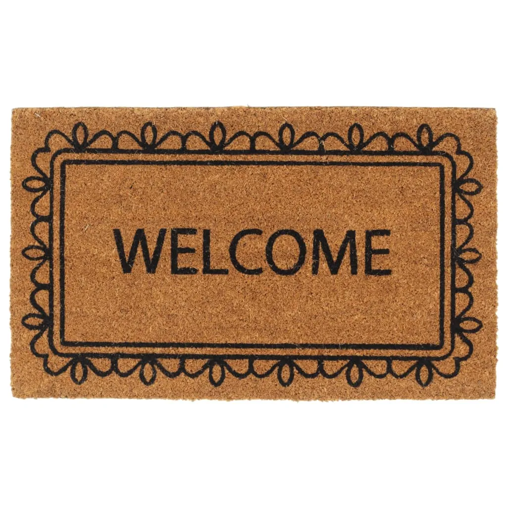 vidaXL Door Mat Natural 45x75 cm Tufted Coir