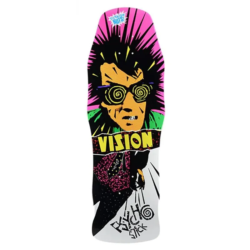 Vision 10" x 30" Original Psycho Stick (WHITE DIP) Skateboard Deck