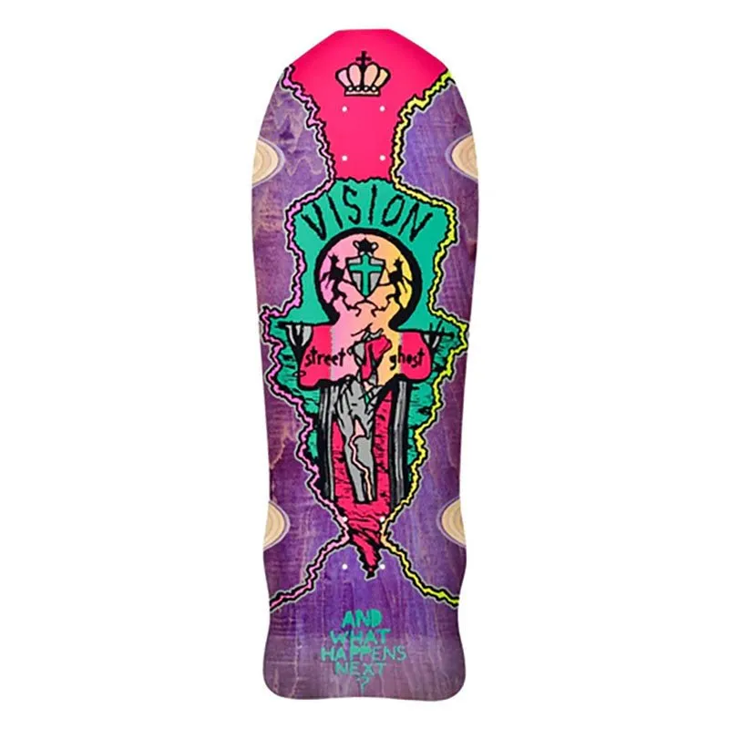 Vision 9.75" x 29.75" Street Old Ghost Purple Stain Skateboard Deck