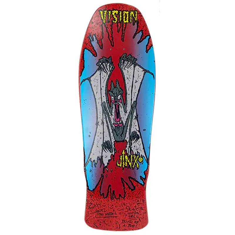 Vision 9.75" x 31" Original Jinx Red Stain Skateboard Deck