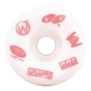 Wayward Wheels Rodrigo TX Funnel Pro Skateboard Wheel - White/Pink - 51mm