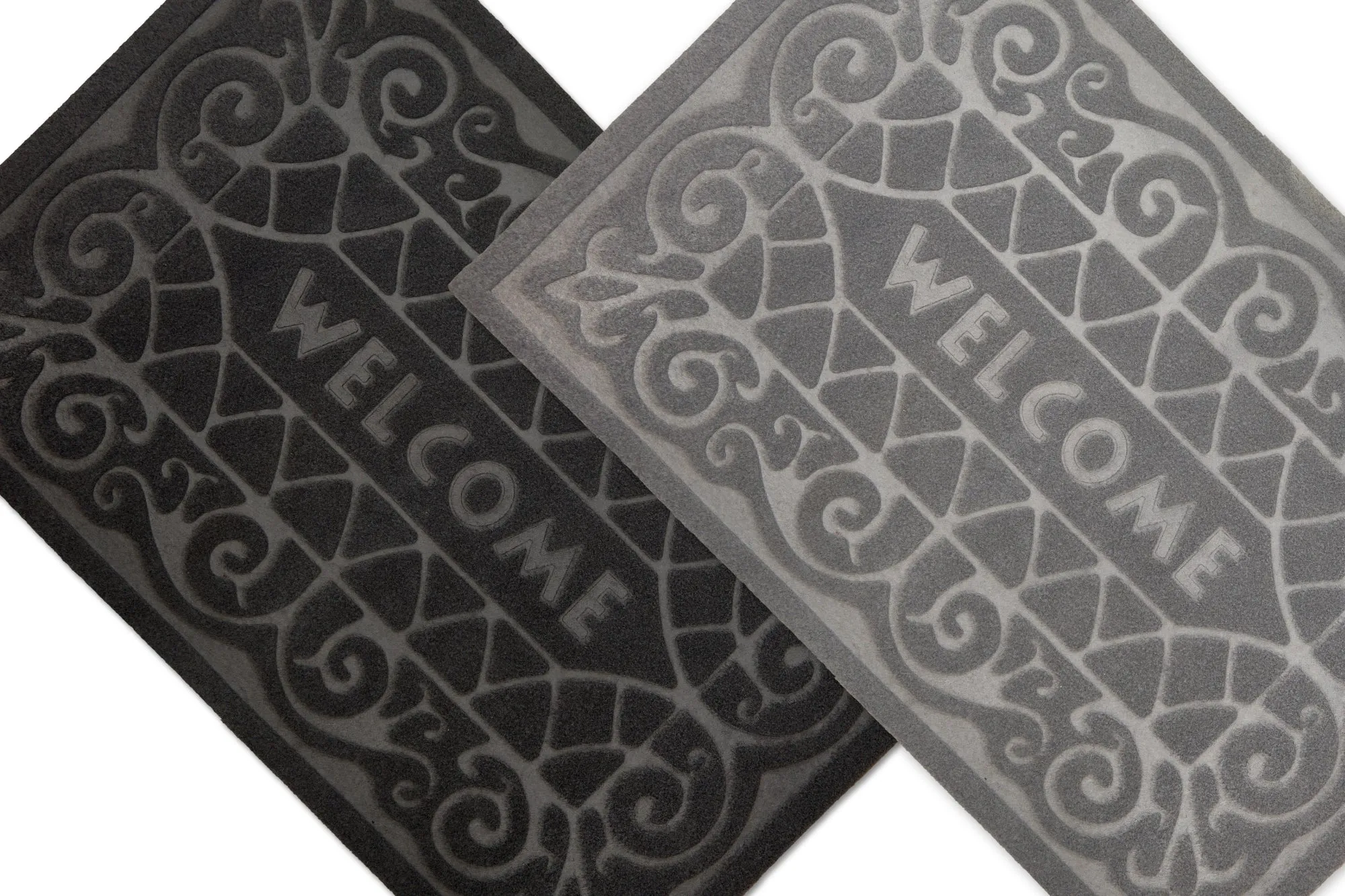 Welcome Easy Care Absorbent Door Mat in Black