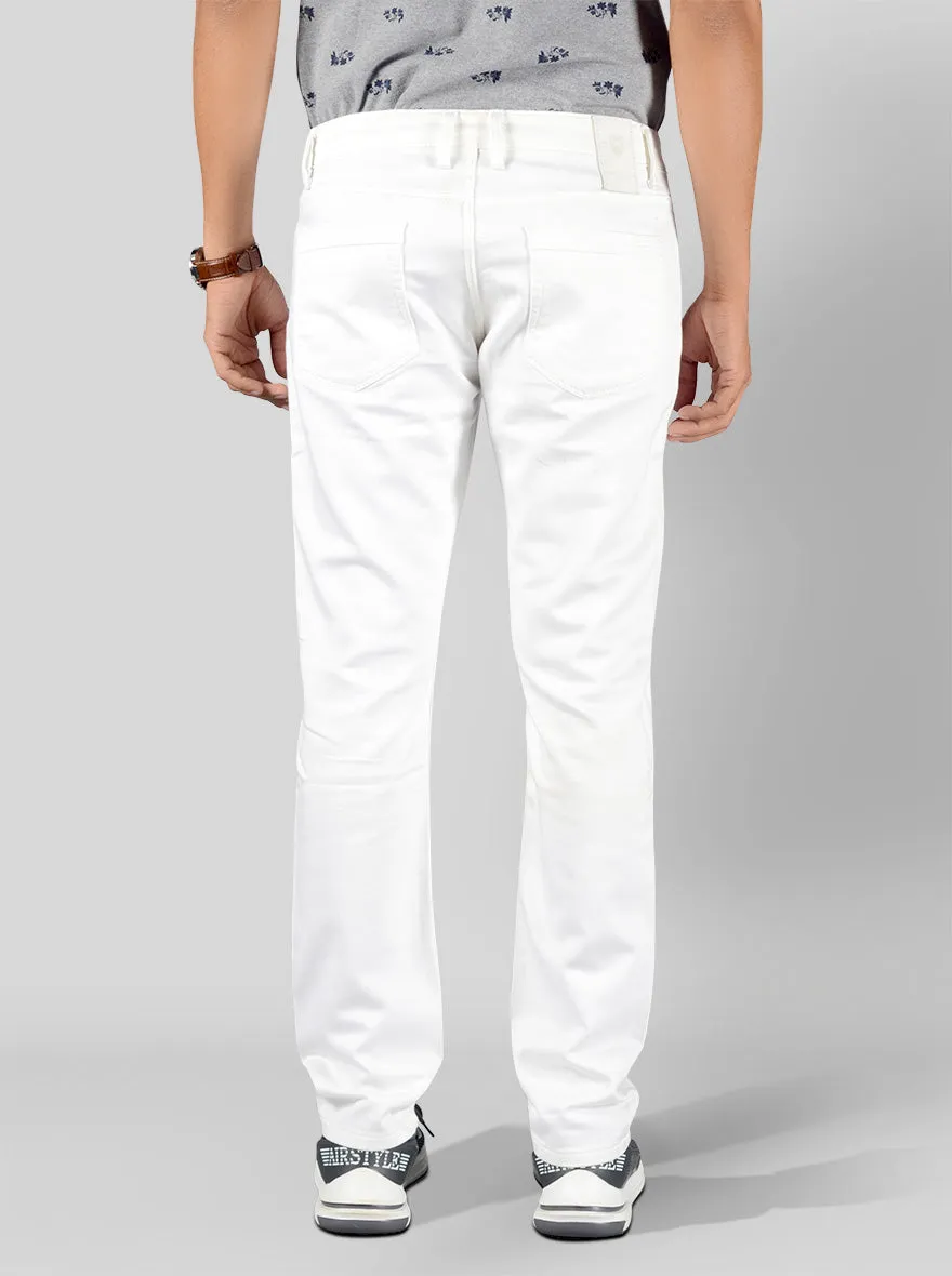 White Slim Fit Jeans | JadeBlue