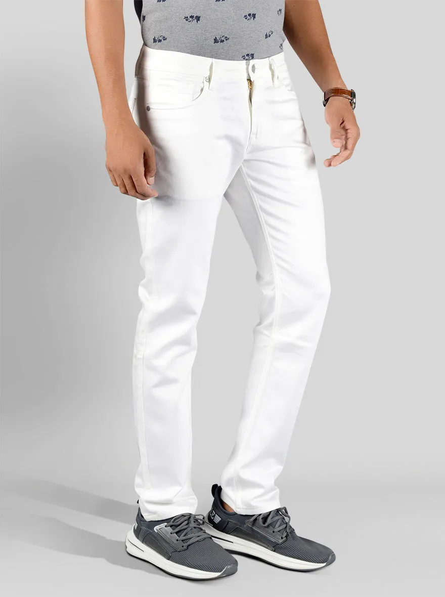 White Slim Fit Jeans | JadeBlue