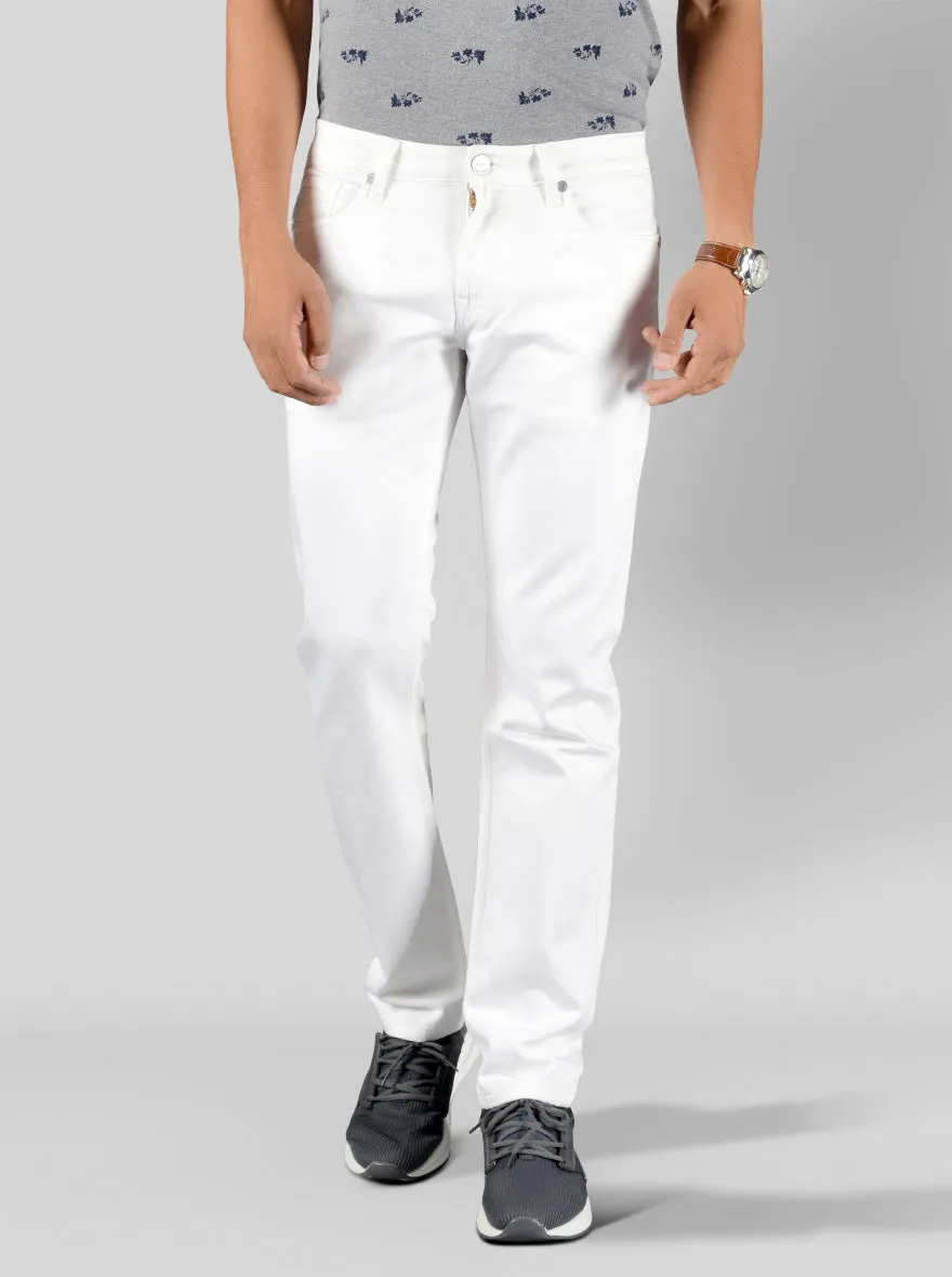 White Slim Fit Jeans | JadeBlue