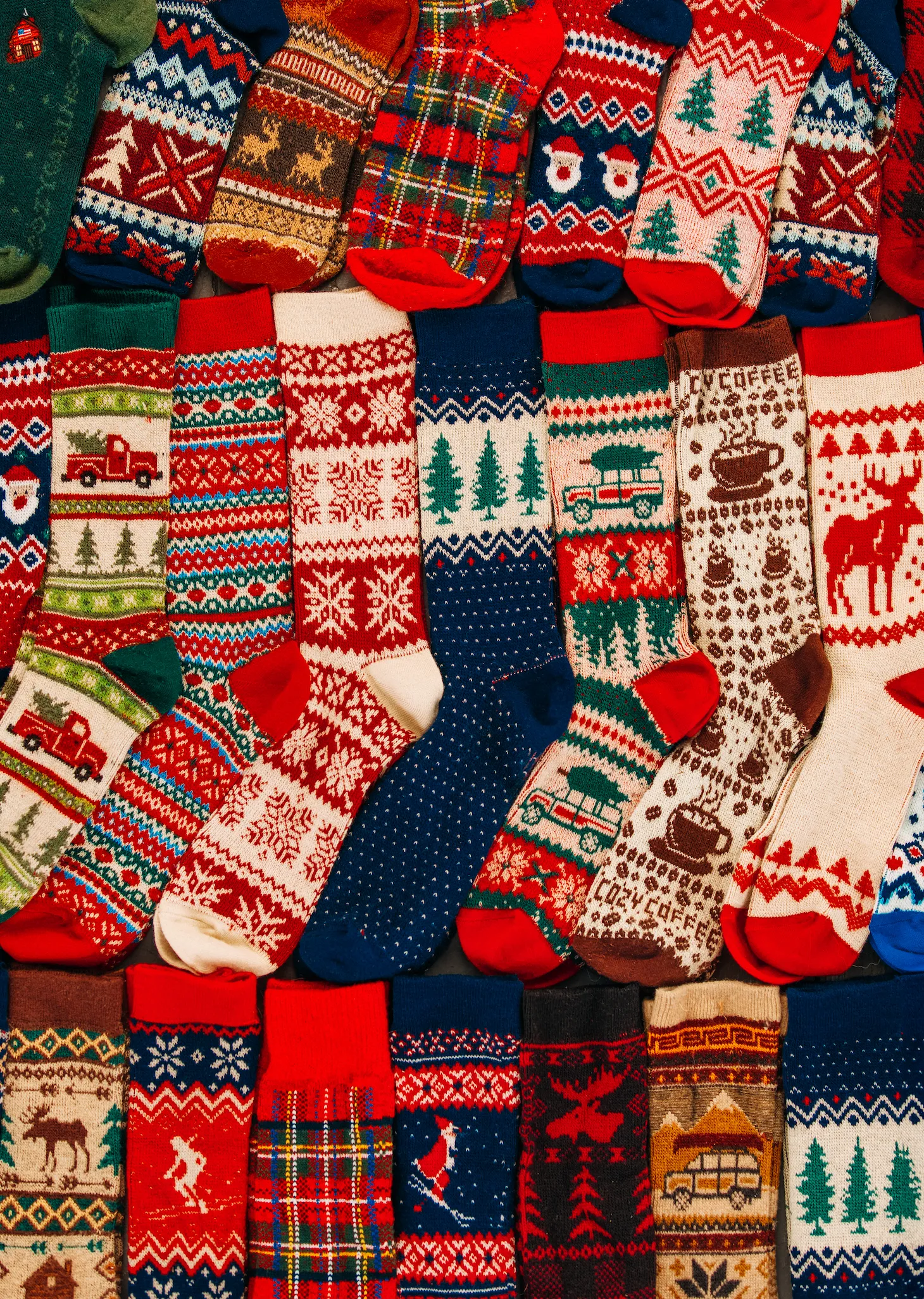 Winter Berry Fair Isle Socks