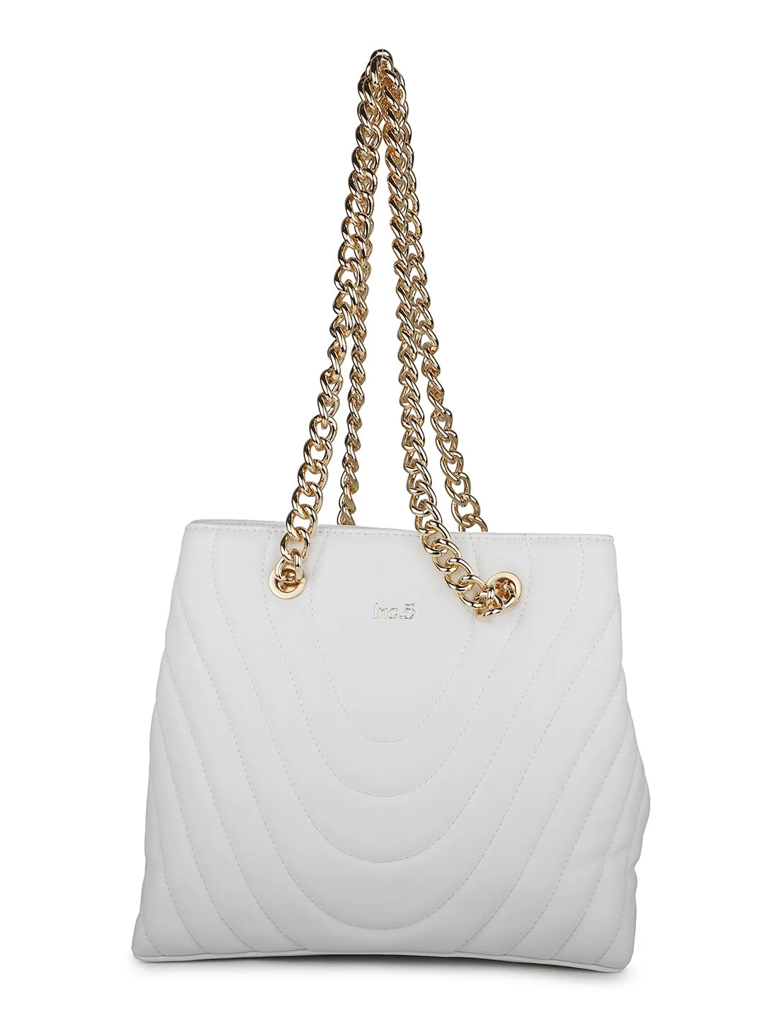 Women White Quilted Shoulder Bag