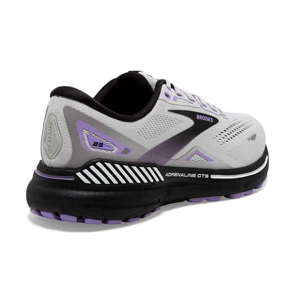 Women's Adrenaline GTS 23 Running Shoe - Grey/Black/Purple- Regular (B)