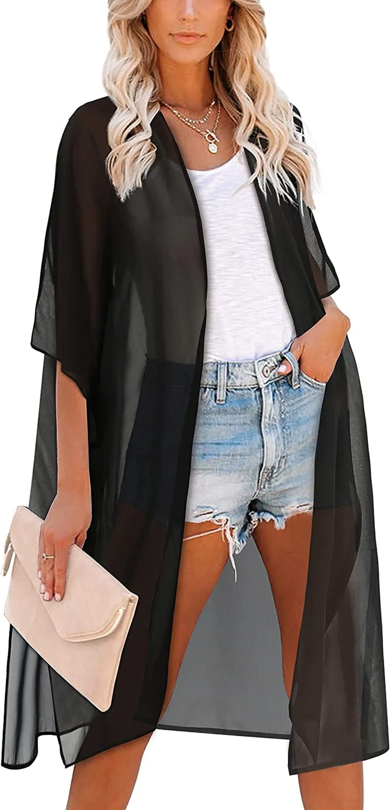 Women's Kimono Swimsuit Coverups Casual Loose