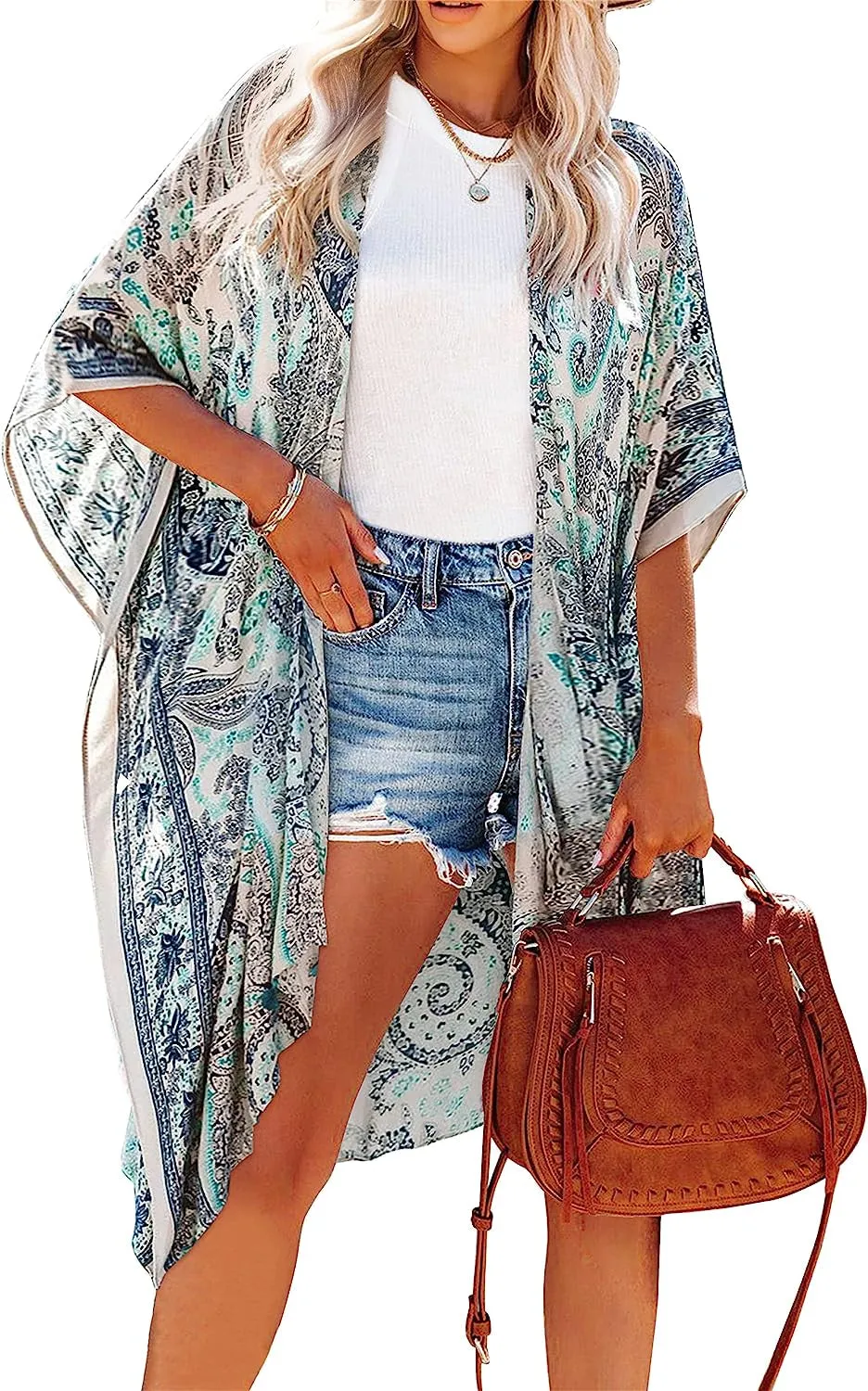 Women's Kimono Swimsuit Coverups Casual Loose