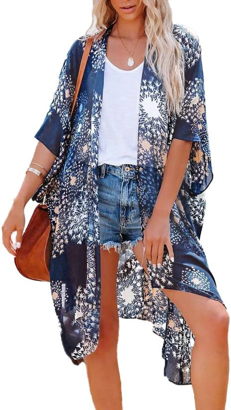 Women's Kimono Swimsuit Coverups Casual Loose