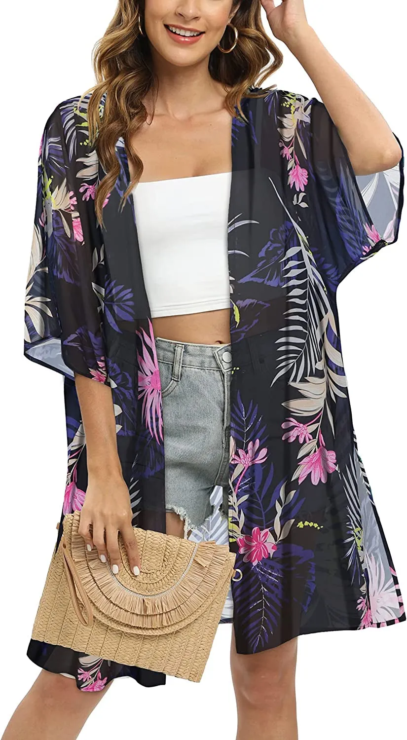 Women's Kimono Swimsuit Coverups Casual Loose