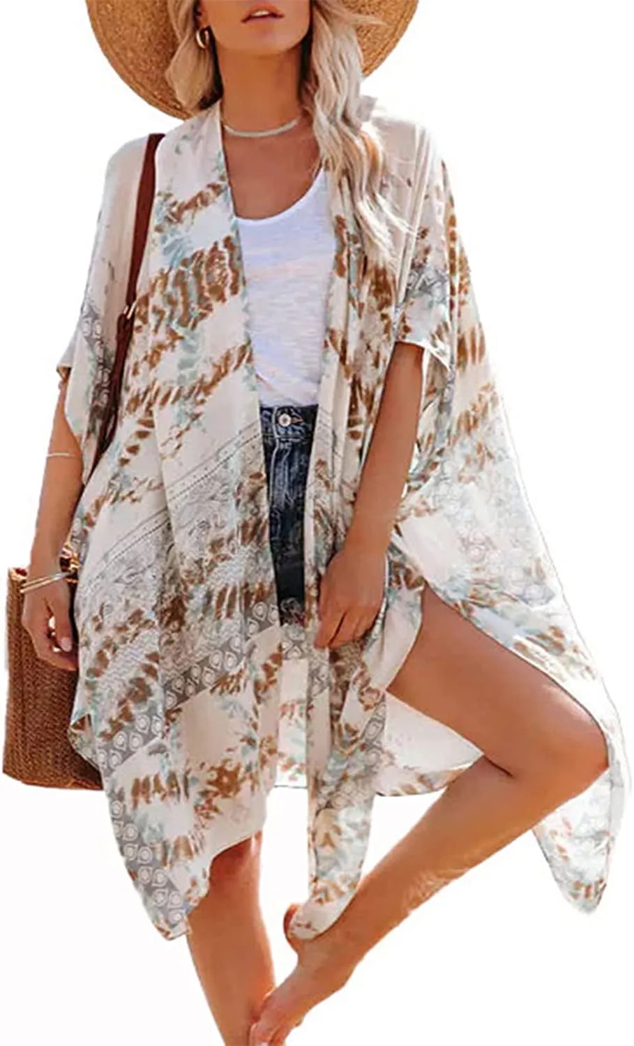 Women's Kimono Swimsuit Coverups Casual Loose