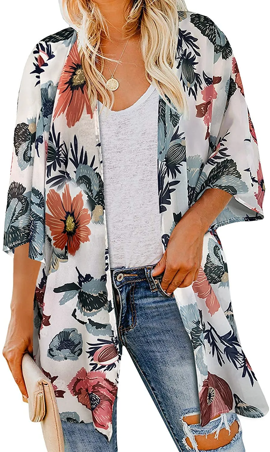 Women's Kimono Swimsuit Coverups Casual Loose